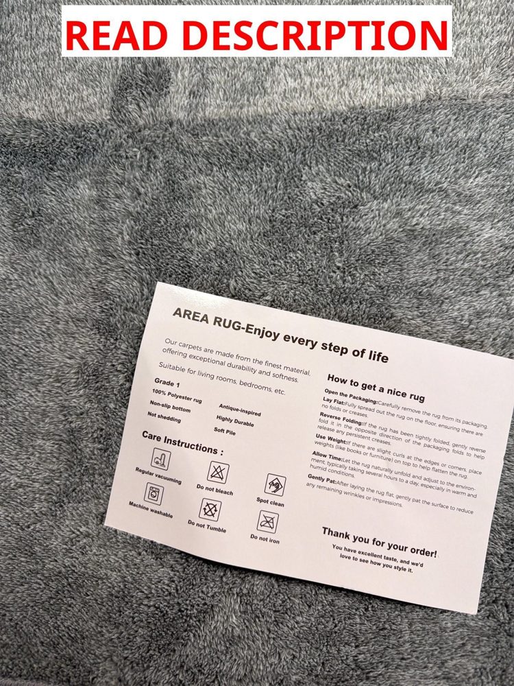 2x8 Gray Area Rug
