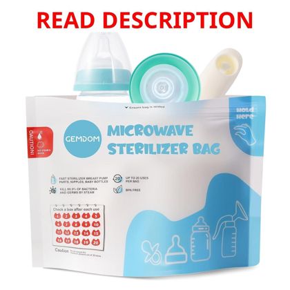 Large 15-Pack Microwave Steam Sterilizer Bags