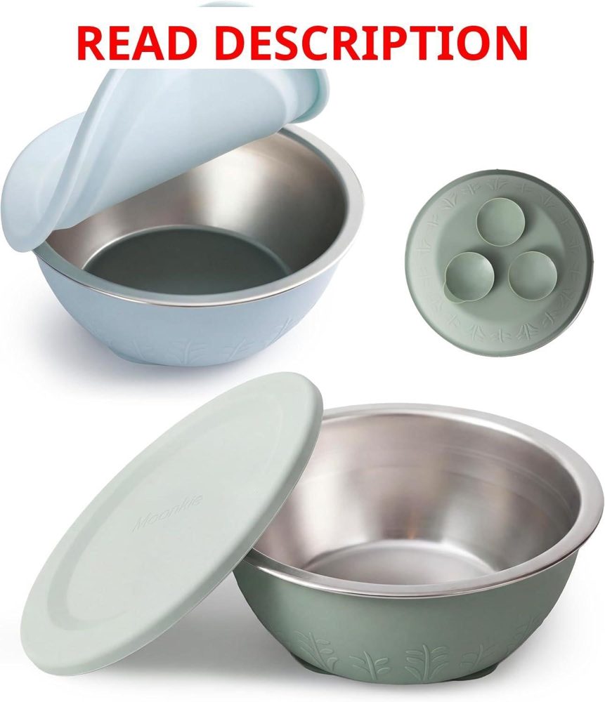 Moonkie Baby Bowls with Suction 13oz 2 Pack