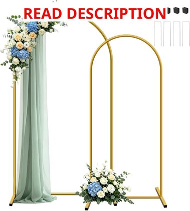 Metal Arch Backdrop Stand Set of 2 (7.2ft/6ft)