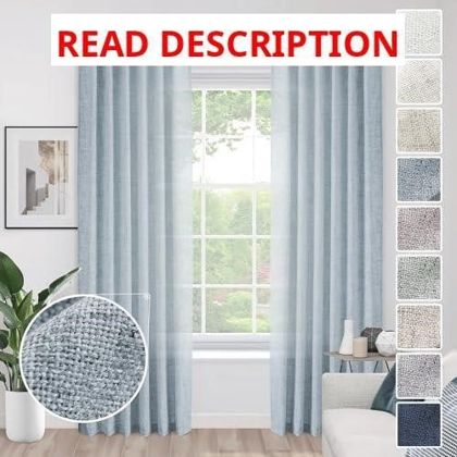Mineral Blue Linen Curtains 2 Panels