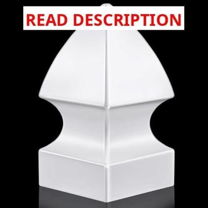 Lothee Vinyl Post Cap Gothic White 3.5" x 3.5"