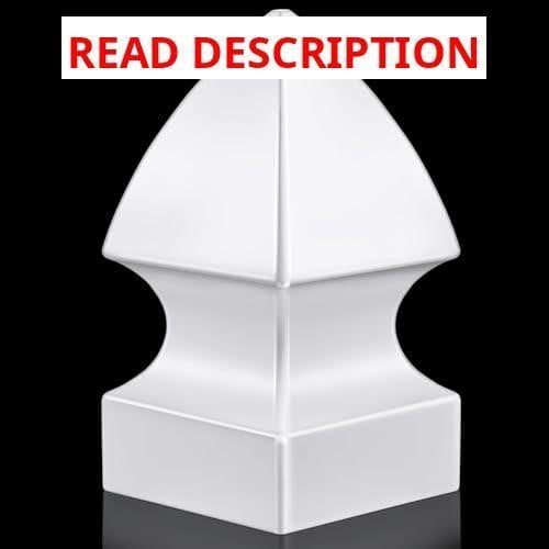 Lothee Vinyl Post Cap Gothic White 3.5" x 3.5"