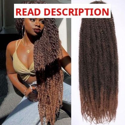 30" Marley Twist Hair 8P/Ombre Brown T30#