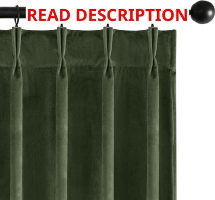 MIULEE Velvet Pinch Pleated Curtains 40x96