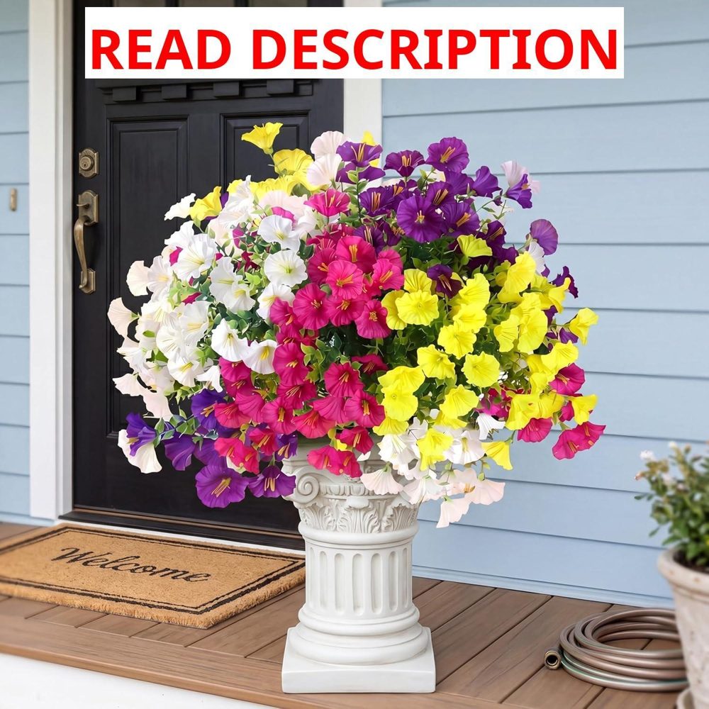 Artificial Flowers for Outdoors 12 Bundles