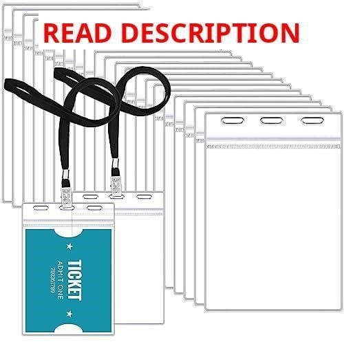 Patelai Clear ID Badge Holder with Lanyard
