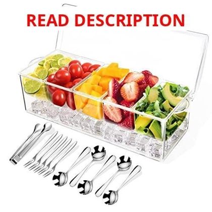 Condiment Tray with Stainless Steel Tableware