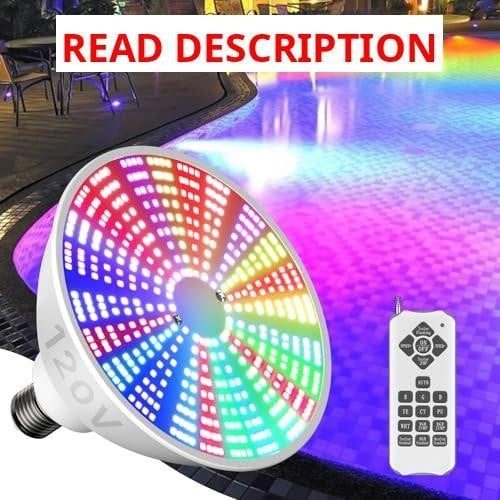 LED Pool Light Bulb 120V 45W RGBW
