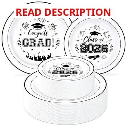 Graduation Plastic Plates 10" & 7" Set