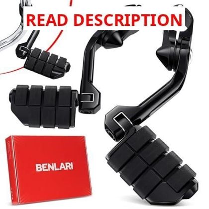 Benlari Highway Pegs 1in/1-1/4in 304 SS Black