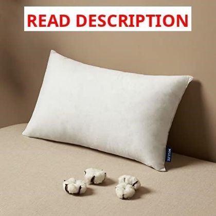 MIULEE Pillow Insert 12x20 Inch Boxed Pillow