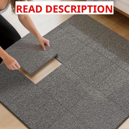 Area Rugs Non Slip 12 12" Grey Squares