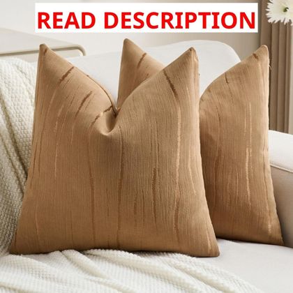 FUTEI 2-Pack Chenille Pillow Covers 18x18