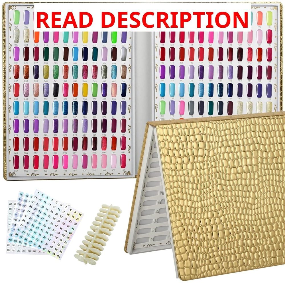 216 Colors Nail Swatch Book with Tips