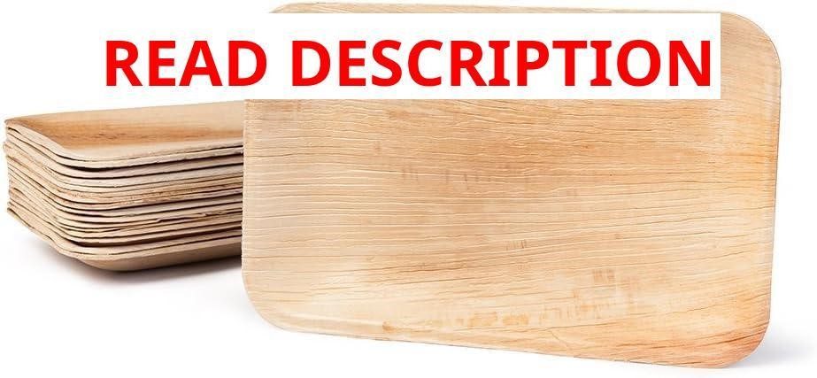 Palm Leaf Plates 6x9 In Tray 20 Pack