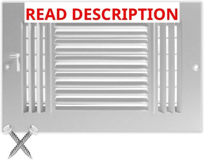 HVAC Premium 12x6 3-Way Diffuser - White