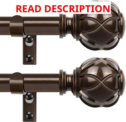 HOTOZON Curtain Rods Pack 32-58" Bronze