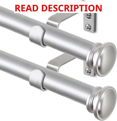TONIAL Single Curtain Rods 32-58" 2pk