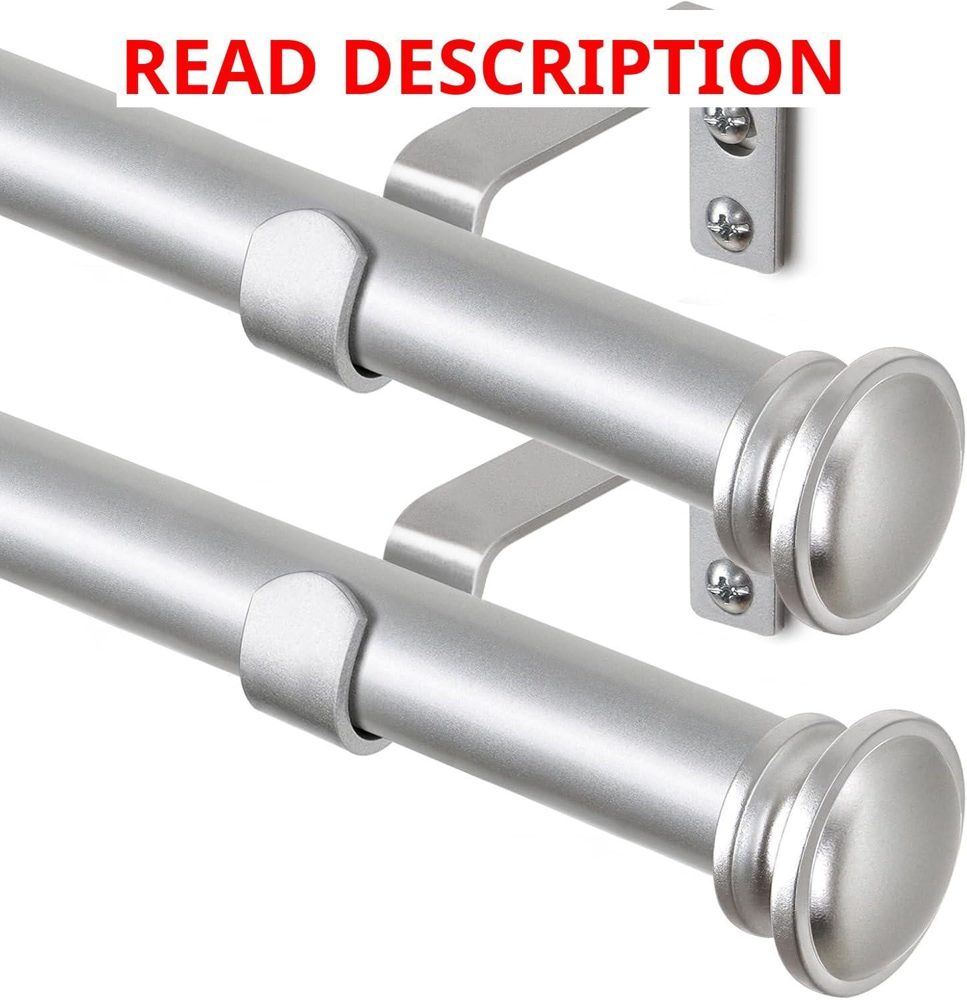 TONIAL Single Curtain Rods 32-58" 2pk
