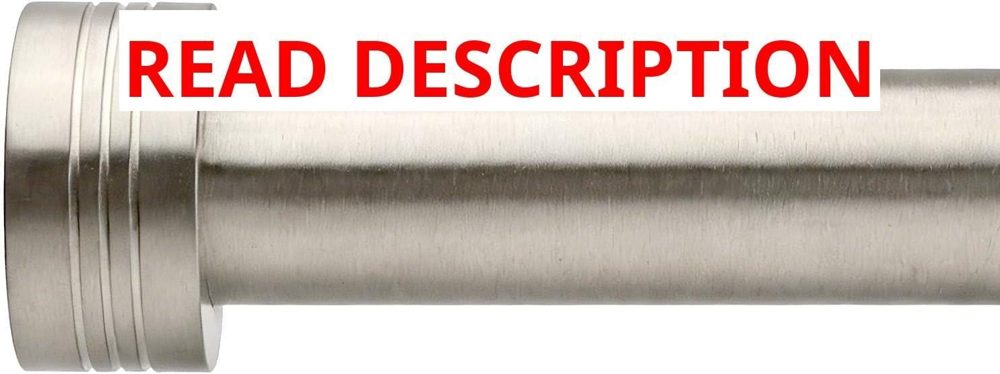 Brushed Curtain Rod 18-45" Satin Nickel