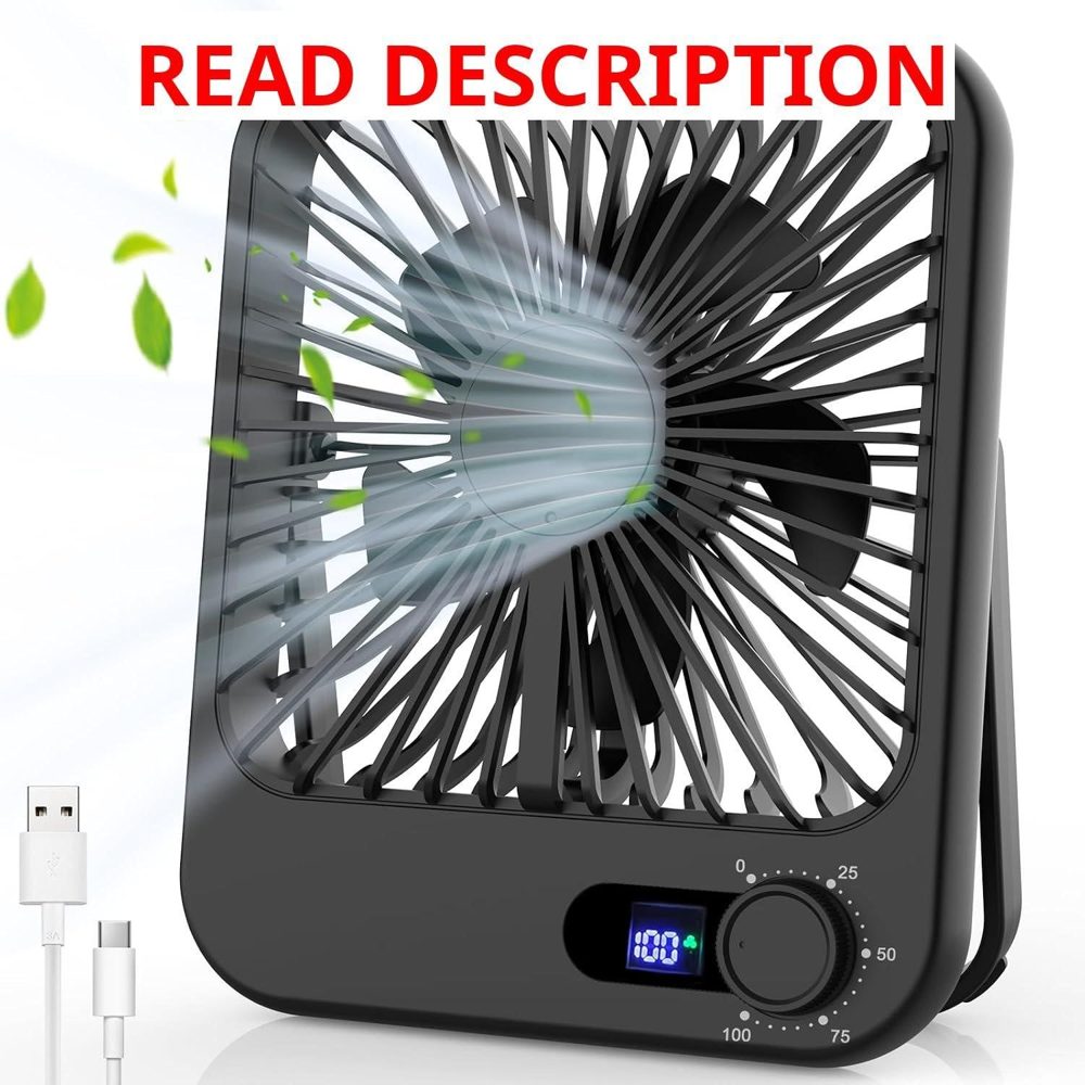 Portable Travel Fan 6.8" Quiet Desk Fan