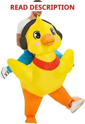 KOOY Inflatable Duck Costume Ride-On Duck