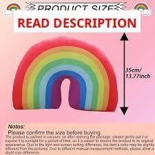 13.7" Rainbow Pillow Plush Rainbow Shaped S