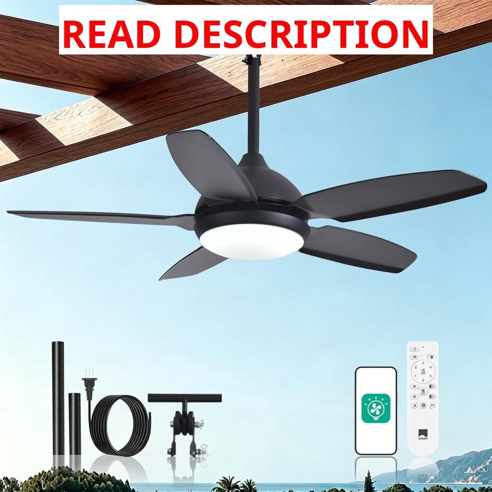 Orison 42" Outdoor Ceiling Fan with Light