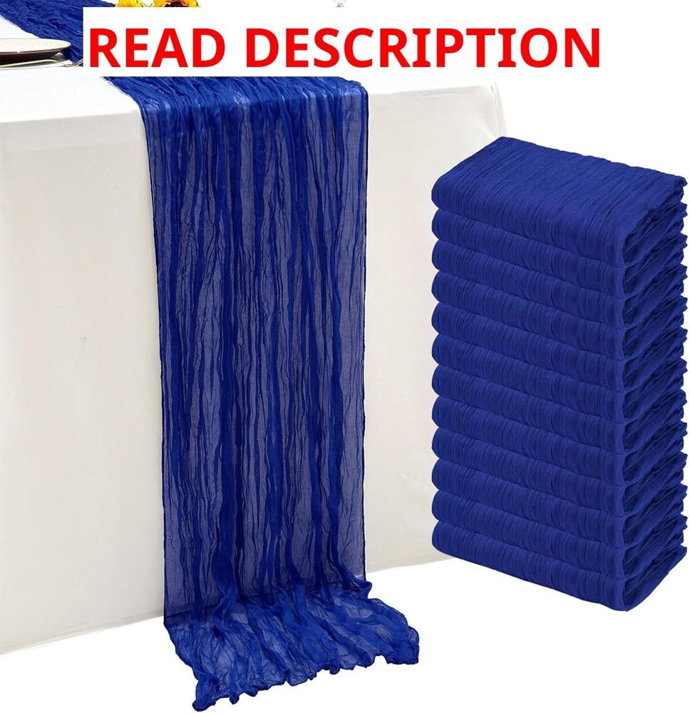 Royal Blue Cheesecloth Table Runner 20x120