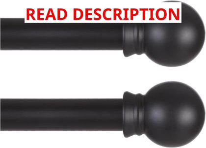 Thestoa 5/8" Splicing Curtain Rods 2 Pack