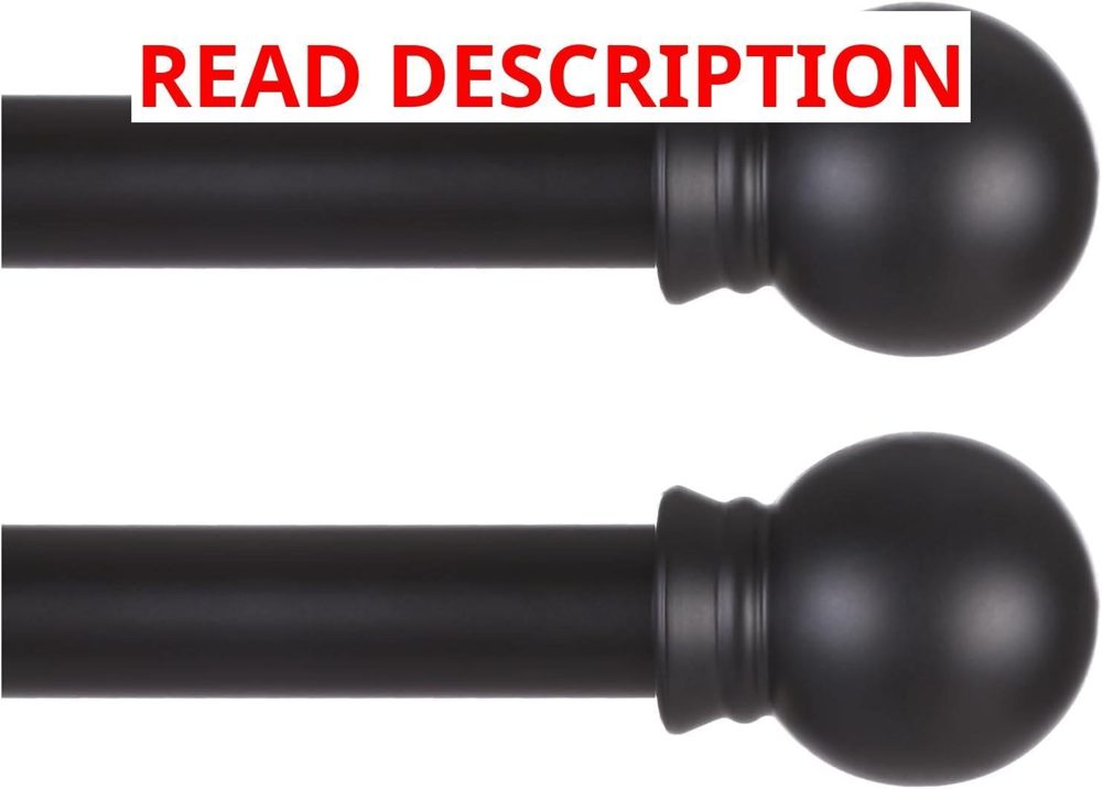Thestoa 5/8" Splicing Curtain Rods 2 Pack