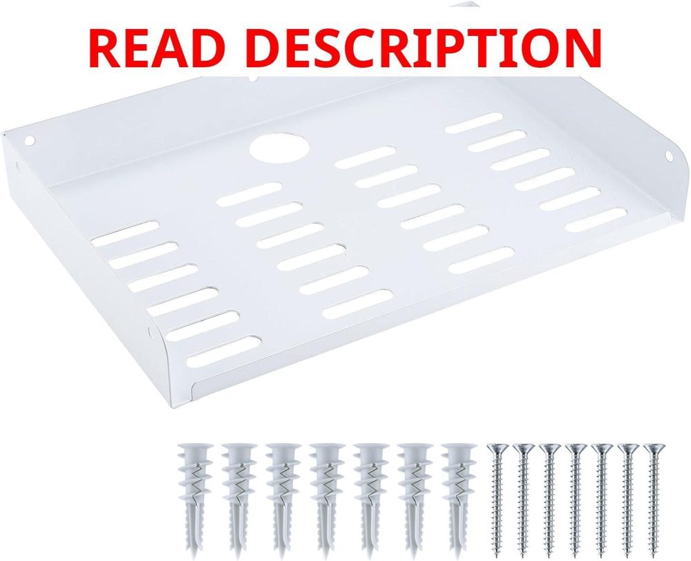 Metal Floating Shelf 12x8 Wall Mount with Lip