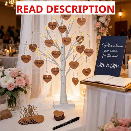 Novabright LED Tree Guest Book 24" BirchTree