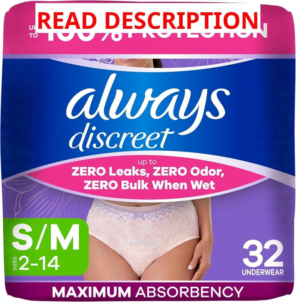Always Discreet Adult Diapers 32ct S/M