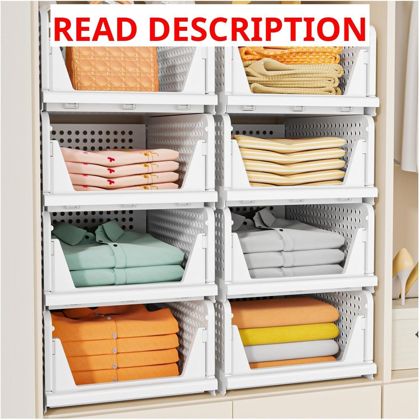 Closet Organizers: Stackable Bins 5 Pack