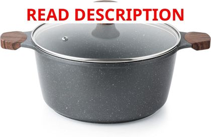 SENSARTE Nonstick Stock Pot 4.5 Qt with Lid