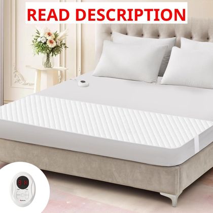 Bwarm Heated Mattress Pad 9 heat settings