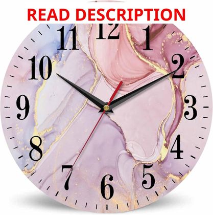 Mxocom Pink Fluid Art Wall Clock   10" Silent