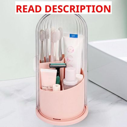 QIYVLOS Toothbrush Holder: 3 Slots Pink