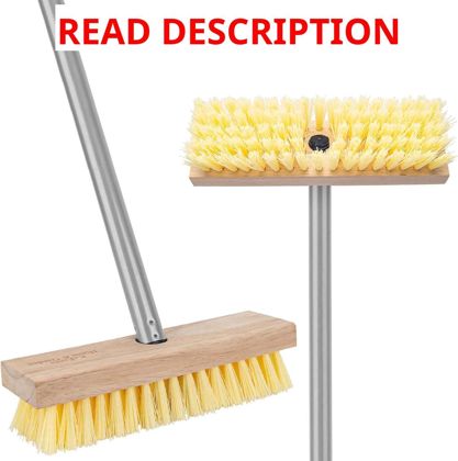Floor Scrubber Brush 52" Handle Deck Cleaning