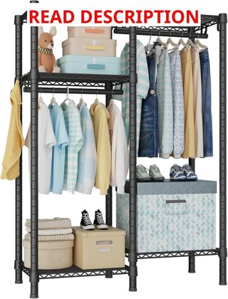 Ulif F1 4-Tier Garment Rack Black