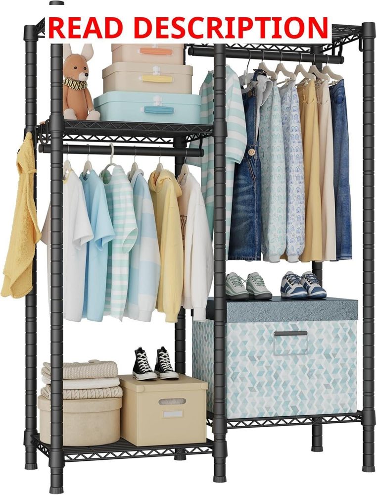 Ulif F1 4-Tier Garment Rack Black