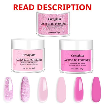 Creaglam Acrylic Powder 3Pcs 1 Oz Orchid