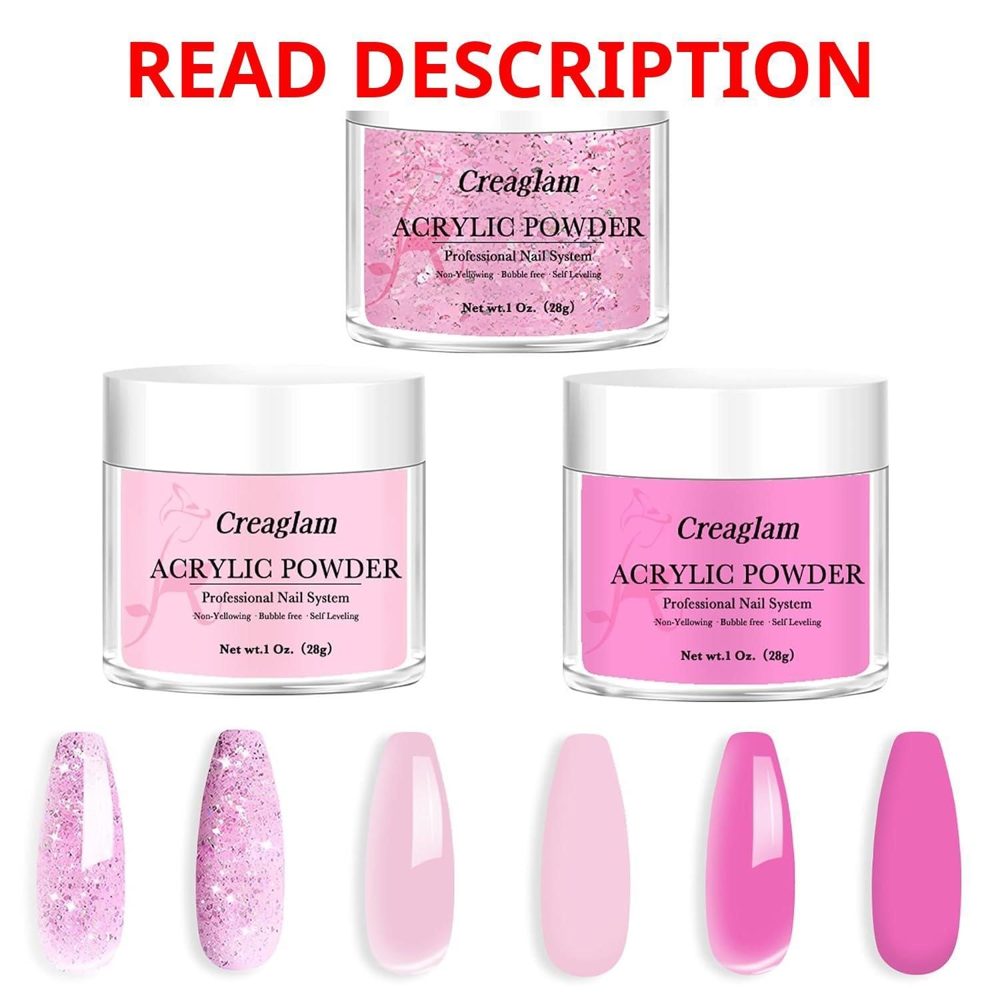 Creaglam Acrylic Powder 3Pcs 1 Oz Orchid