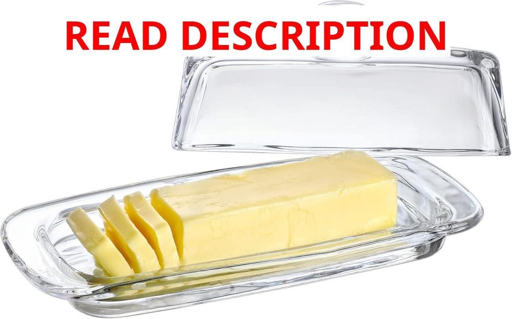 8" Art Glass Butter Dish with Lid (2-Piece)