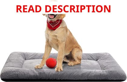 Dog Crate Pad Washable Bed for Crate 36" Gray