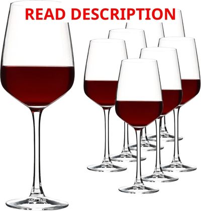 YANGNAY 8 Pack Wine Glasses Set 15 oz