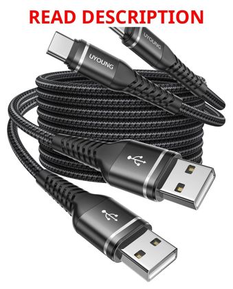 USB to USB-C Cable Fast Charging 6FT 2-Pack