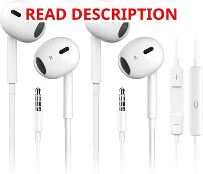 Antool Wired Earbuds with Mic 2 Pack (3.5mm)